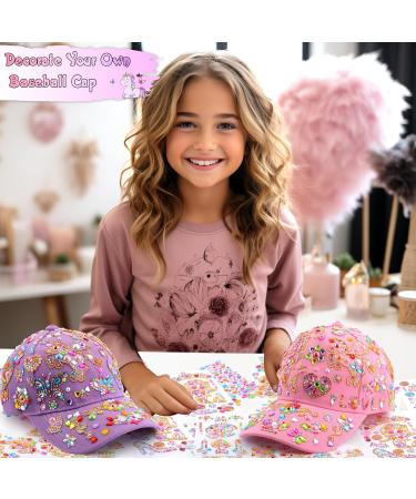 DIY Baseball Cap Kit for Girls - Jewel Sticker Craft Set | Perfect Birthday & Back-to-School Gift for Ages 4-10 - Buy Online on GoSupps.com