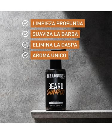 Beardburys 2 in 1 Beard Shampoo for Men | Face Wash & Beard Soap - Protects Skin & Leaves Beard Soft Sulphate & Paraben Free Vegan Amber Scent - 150ml - Buy Online on GoSupps.com