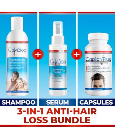 Hair Thickening Spray & Growth Supplement with Folic Acid - Regrowth Shampoo Serum & Capsules for Hair Loss Prevention (4oz Spray 60 Capsules) | Premium International Shipping - Buy Online on GoSupps.com