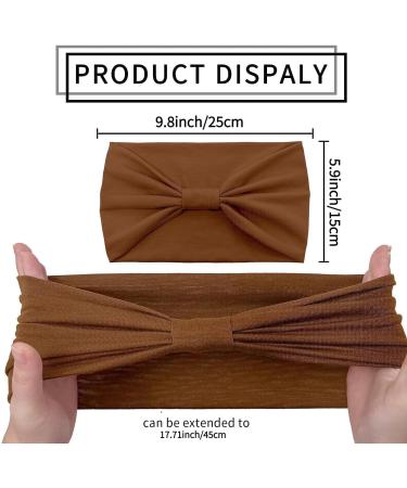 Kavya Wide Headbands for Women - Set of 10 | Soft Elastic Hair Bands for Yoga and Fashion - Women's Hair Accessories - Buy Online on GoSupps.com