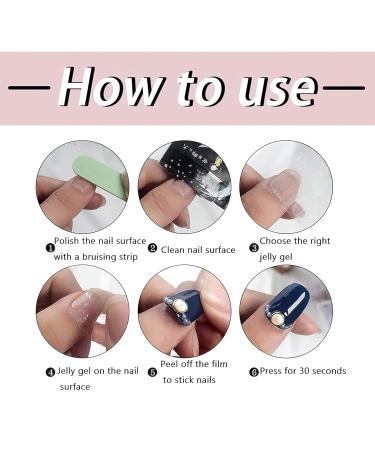 Glow in the Dark Halloween Press on Nails - Long Square Coffin Style 24Pcs Faux Nails with Pumpkin Design for Women & Girls - Buy Online on GoSupps.com