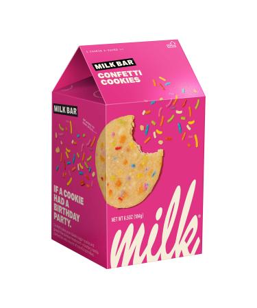 Milk Bar Confetti Cookies by cult favorite New York bakery Milk Bar, soft-baked individually wrapped cookies, no artificial ingredients, 6.5oz carton