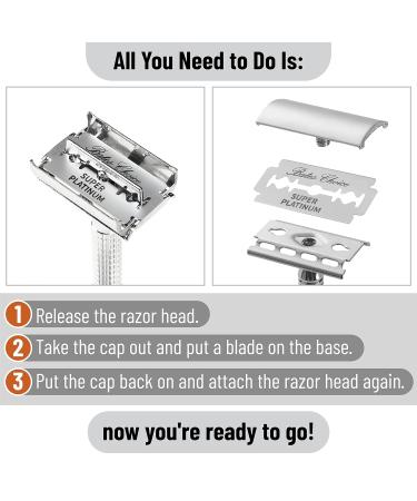 Bates Stainless Steel Double Edge Razor Blade 40 Pack - Premium Safety Razor Blades for Men's Shaving - Buy Online on GoSupps.com