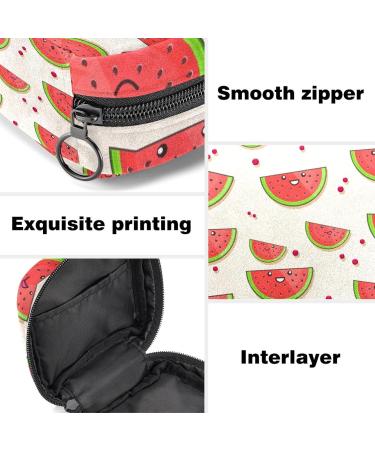 Watermelon Slices Storage Bag - Portable Menstrual Pad & Cup Bag for Women Teens & Girls | Stylish & Functional Zip Pouch - Buy Online on GoSupps.com