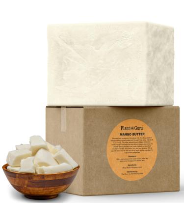 Plant Guru Raw Mango Butter 10 lbs. Bulk Wholesale 100% Pure Natural Unrefined - Great for Skin and Hair Growth. DIY Soap Making Body Butters Lotions and Creams.