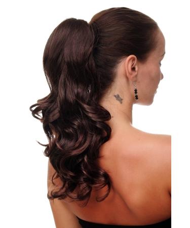 WIG ME UP - JL-3024-4T33 Hairpiece/braid wavy medium length (40 cm) 1 clip + elastic band brown mix