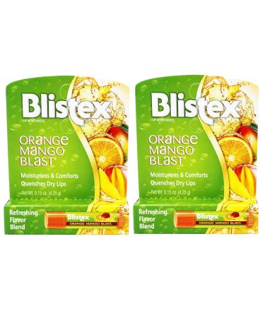 Blistex Orange Mango Blast Lip Balm with Vitamins C & E Moisturizes & Comforts 0.15 OZ - 2 Pack - Buy Online on GoSupps.com