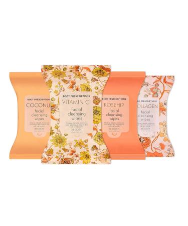 Coconut Vitamin C Rosehip & Collagen Facial Cleansing Wipes - 120 Towelettes by Beauty Concepts - Buy Online on GoSupps.com