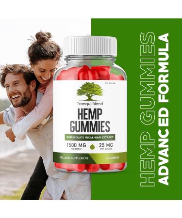 (2 Pack) Tranquil Blend Gummies with Hemp Tranquil Blend Hemp Gummies Extra Strength Formula Maximum Performance Blend Tranquil Blend Gummy Great Taste 1500mg Bottle 25mg Per Gummy (120 Gummies) - Buy Online on GoSupps.com