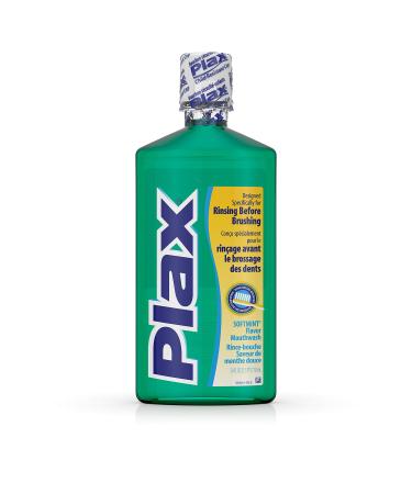 Plax Oral Rinse Mouthwash Daily Mouth Rinse Designed Specifically for Rinsing Before Brushing with a Refreshing Soft Mint Flavor 24 fl. oz (Pack of 12) 24 Fl Oz (Pack of 12)