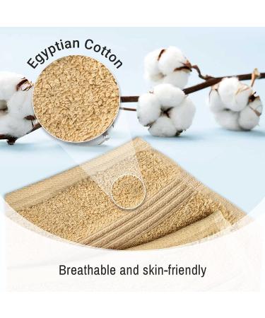 Superior Premium Egyptian Cotton 6-Piece Bath Towel Set - Luxurious Gold Towels - Buy Online on GoSupps.com