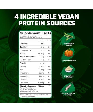 Magnum Nutraceuticals Vegan Quattro Plant-Based Protein Powder Isolate - Chocolate 2lb | Best Vegan Protein for Muscle Growth & Recovery - Buy Online on GoSupps.com