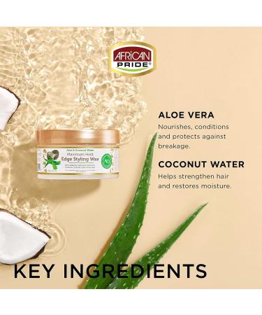 Shop African Pride Moisture Miracle Edge & Hair Styling Wax - Maximum Hold with Aloe & Coconut for Nourished Hair - 6 oz - Buy Online on GoSupps.com