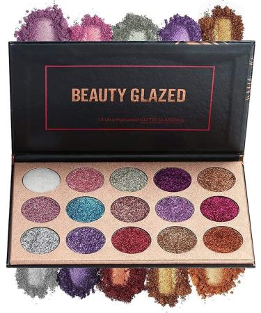 15 Colors Eyeshadow Glitters Shimmer Pigment Pressed Makeup Palette Eyes Cosmetic Gold