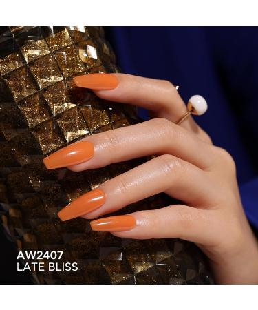 Bluesky Gel Nail Polish 10ml Late Bliss - AW2407 Orange Gel Nail Polish for 21 Day Manicure Professional Salon & Home Use Requires Curing Under LED UV Nail Lamp - Buy Online on GoSupps.com