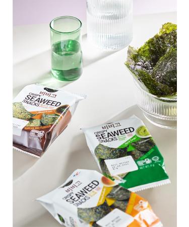 Bibigo Seaweed Snack Wasabi - Roasted Seaweed Leaves | Ideal Snack & Side Dish | 3 x 5g Pack - Buy Online on GoSupps.com