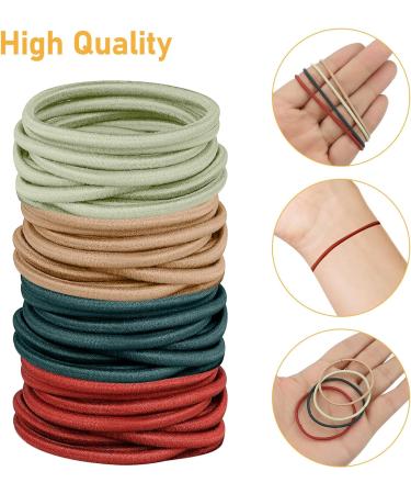 120 PCS Morandi Color Hair Bobbles | Gentle Elastic Hair Bands for Girls and Women - Buy Online on GoSupps.com