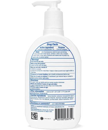 Sarna Sensitive Anti-Itch Lotion 7.5oz - Fragrance-Free, Steroid-Free Relief for Dry, Irritated Skin - Buy Online on GoSupps.com