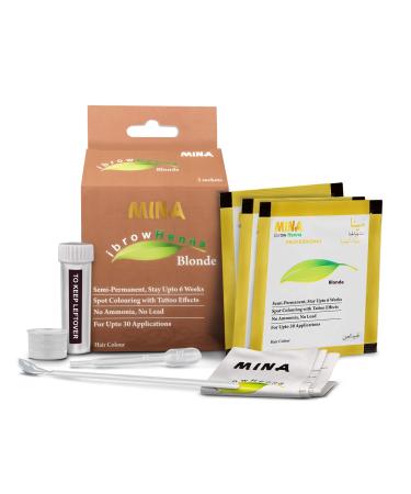 MINA ibrow Henna Regular Pack & Coloring tint kit up to 6 week (Blonde)
