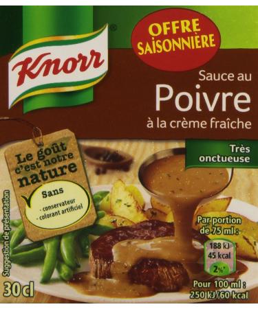 Knorr Pepper Sauce with Fresh Cream Brick 30 cl - Pack of 6