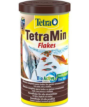 Tetra Min Flakes Scale Food for All Ornamental Fish, Balanced Mix for Healthy Fish and Clear Water, 1 l