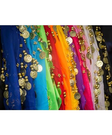 Buy Red Belly Dance Costume with Hip Scarf & Hand Chains - Perfect for Carnival & Dance Performances | International Shipping - Buy Online on GoSupps.com