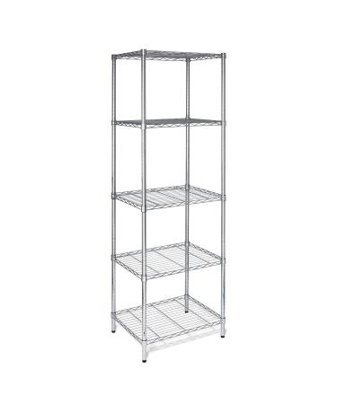 Honey-Can-Do SHF-01054 5-tier chrome shelving unit, 250 lbs