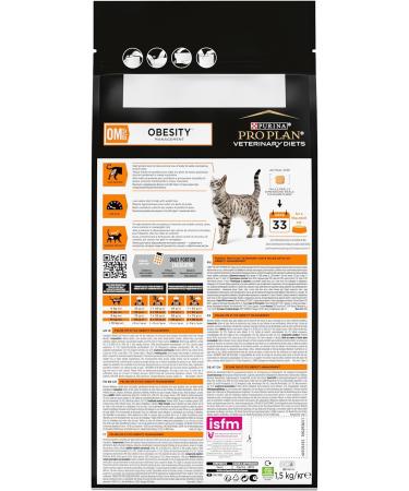 PRO PLAN VETERINARY DIETS OM Obesity Management Dry Cat Food 1.5kg (Pack of 4) - Buy Online on GoSupps.com