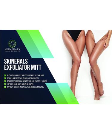 Skinerals Premium Exfoliator Mitt for Smooth Skin and Self Tanner Prep - Buy Online on GoSupps.com