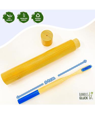 Eco-Friendly Bamboo Toothbrush Holder & Bamboo Toothbrush Set - Sustainable Bathroom Essentials - Buy Online on GoSupps.com