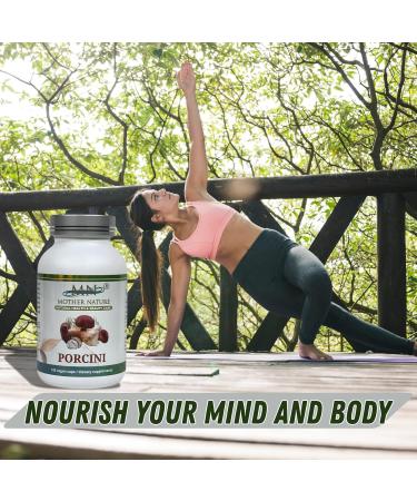 Mother Nature Porcini (Boletus edulis) Mushroom - 120 Vegan Capsules - 2 Month Supply - Made in USA - Buy Online on GoSupps.com