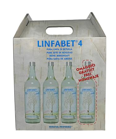 Vegetal Progress Vegetal Progress - Linfabet - birch sap - 4 bottles of 700 ml (3+1 free)