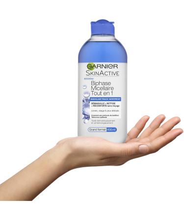 SKIN ACTIVE Biphase Blue Micellaire Eau 400 ml - Best Makeup Remover | Hydrating & Cleansing | International Shipping Available - Buy Online on GoSupps.com