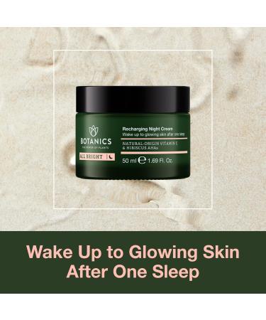 Botanics Lightweight Face Moisturizer & Recharging Night Cream for Women & Men - for Hydrated Glowing Skin - Enriched with Snow Mushroom Aloe Vera & Hibiscus AHA - Vegan & Cruelty-Free - Buy Online on GoSupps.com