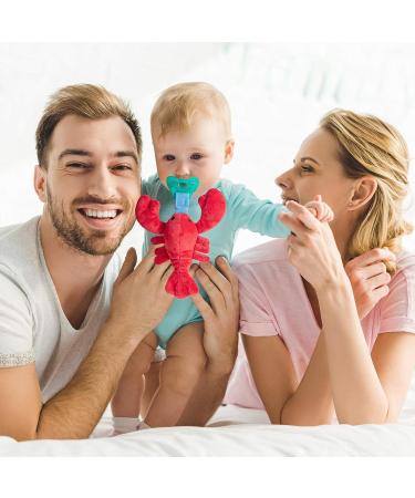Baby Newborn Pacifier with Lobster Pacifier Holder - Soothie Infant Pacifiers - Ages 3-12 Months - Comfort Binky with Plush Toy - Buy Online on GoSupps.com