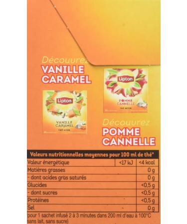 Lipton Black Tea Peach and Mango Taste Vitality Rainforest Alliance Certified 20 Bags - Buy Online on GoSupps.com