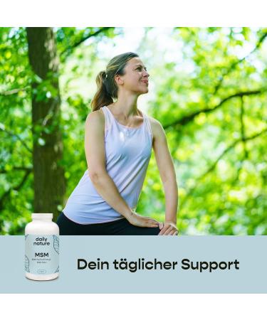 Dailynature MSM Capsules 1600 mg - Vegan Dietary Supplement 365 Gluten-Free & Lactose-Free Capsules No Additives High Dose Methylsulfonylmethane - Buy Online on GoSupps.com