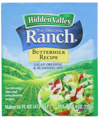 Hidden Valley - Original Ranch - Buttermilk Recipe - Salad Dressing & Seasoning Mix - Makes 16 FL OZ (473 mL) - Net Wt. 0.4 OZ (11 g) - Pack of 5 Packets