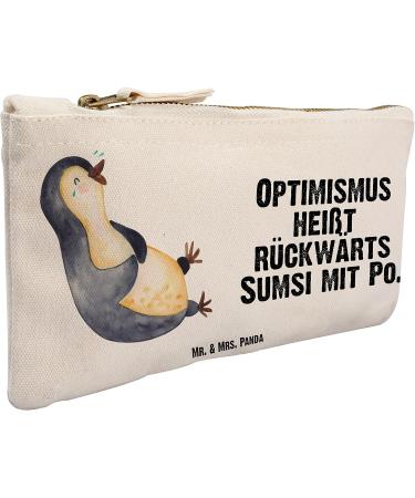 Mr. & Mrs. Panda Size S Small Penguin Laugh Makeup Bag | Funny Cosmetic Case Gift & Feather Folder for Cosmetics - Buy Online on GoSupps.com