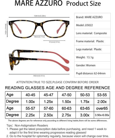 MARE AZZURO Blue Blocking Progressive Reading Glasses for Women | Multifocus Readers 0-3.5 | Red Color - Buy Online on GoSupps.com