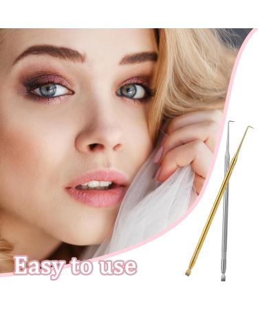 Lash Lift Tool Kit - 2 Pieces Stainless Steel Professional Supplies for Lash Lift and Tint - Metal Rods with Separator Comb - Gold & Silver - Buy Online on GoSupps.com