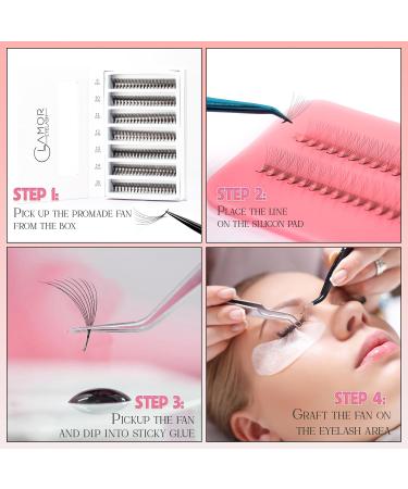 1500 Ultra Mix 7 Mink Lash Extensions | 6D-10D | 0.05/0.07mm Thickness | C D Curl | Fluffy Eyelash Clusters 9-15mm - Buy Online on GoSupps.com