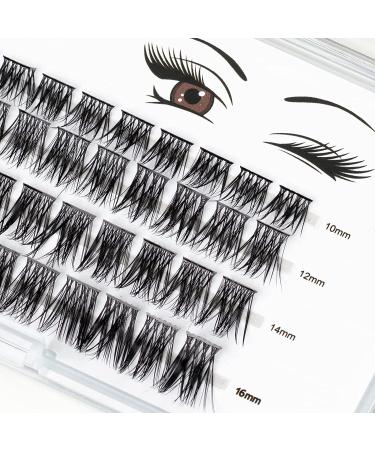 LANKIZ 48 Pcs DIY Eyelash Extension Kit - Soft & Lightweight Individual Lash Extensions 10-16mm Mix - Wide Band Cluster Lashes for Home Use - Buy Online on GoSupps.com