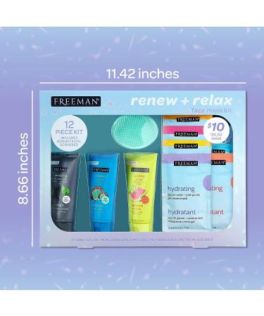 Freeman Beauty Renew + Relax 12-Piece Face Mask Kit | Ultimate Skincare Set - Buy Online on GoSupps.com