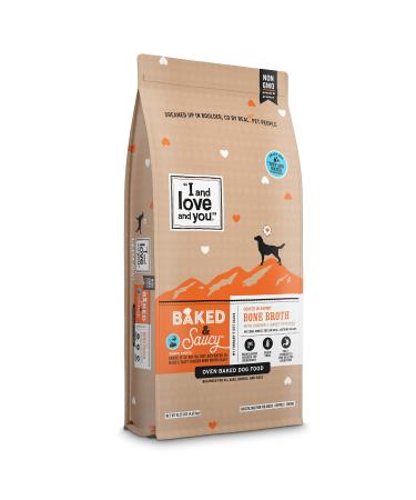 Baked & Saucy Gravy-Coated Kibble by "I and love and you" - Grain Free Dry Dog Food for Large and Small Dogs with Prebiotics & Probiotics (Variety of Flavors) Chicken + Sweet Potato 10.25 Pound (Pack of 1)