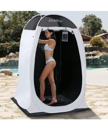 Alvantor Shower Tent Changing Room Outdoor Toilet Privacy Pop Up Camping Dressing Portable Shelter Teflon Coating Fabric 4x4x7' Patent