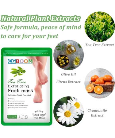 CGBOOM Foot peeling mask 5 pairs exfoliating foot socks moisturizing foot peeling mask foot care for calluses cracks dry feet removes dead skin - Buy Online on GoSupps.com