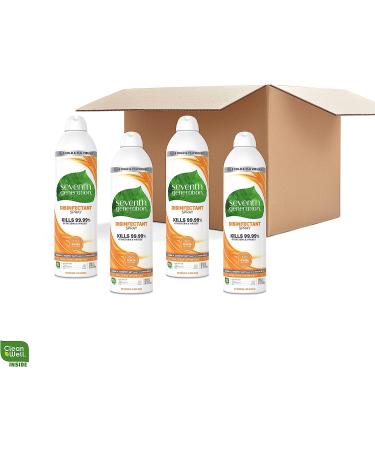 Seventh Generation Disinfectant Spray - Fresh Citrus & Thyme Scent - 13.9 Ounce (Pack of 4) - Buy Online on GoSupps.com