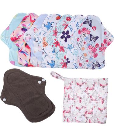 Healvian 7pcs Women's Briefs & Cloth Menstrual Pads Set with Bamboo Charcoal Storage Bag - Washable & Reusable - Buy Online on GoSupps.com