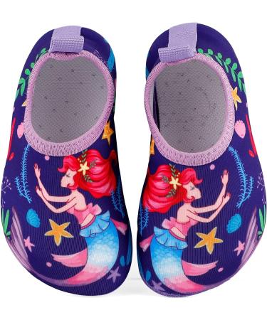 Masocio Children's Bathing Shoes - Slipproof Fast-Drying Aquasium Swim Shoes for Boys & Girls - Purple Beach/Pool - EU 21/22 - Buy Online on GoSupps.com